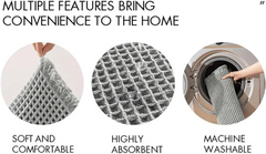 Bathroom Mat Woven Floor Mat Absorbent Carpet Household Toilet Non-Slip Foot Mat Bathroom Door Mat(Brown,43x61cm)