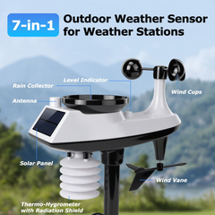 Wireless Weather Station with Outdoor Sensor, 10-in-1 Weather Monitor