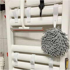 6PCS Bathroom Shower Towel Holder Hanger Heated Radiator Rail Hooks Clips Storage Racks Clothes Scarf Hanger Hooks