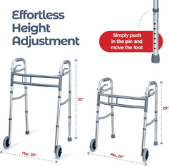 Walkers for Seniors Aluminum Lightweight Walker with Wheels,