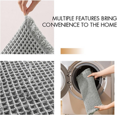 Bathroom Mat Woven Floor Mat Absorbent Carpet Household Toilet Non-Slip Foot Mat Bathroom Door Mat(Brown,43x61cm)