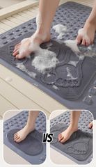 Bath Mat for Tub Non Slip: Bath Tub Shower Mat with Soft Shower Foot Scrubber Mat for Massage│Big Drain Holes Shower Mats for Inside Shower│Machine Washable