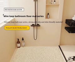 Bathroom bathroom anti-slip mat, wire ring floor mat, shower room toilet floor mat hollow and anti-fall
