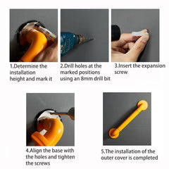 Bathroom Safety Handle with Anti-slip granules Sturdy Shower Grab Bar Toilet Bathtub Stairway Handrail Anti-Slip Grip Disabled