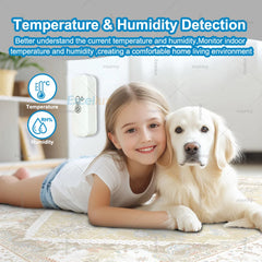 Smart ZigBee Temperature And Humidity Sensor Indoor Smart Home Thermometer Hygrometer App Remote Monitor Required Zigbee Gateway