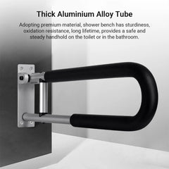 Handrail for Toilet Anti-Fall / Anti-Slip Bathroom Handrail Flip-Up Safety Handrail Screw-In Safety Grab Bar Handle