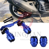Motorcycle Front And Rear Wheel Anti-Falling Ball For SUZUKI HAOJUE UHR150 UHR125 Exhaust Pipe Falling Protection Accessories