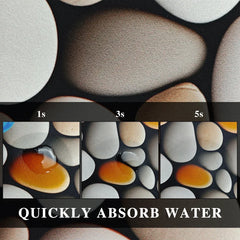 Bathroom Floor Mat Water-absorbing Non-slip Wash-free Carpet Curved Minimalist Beige Bathroom Rug Door Home Decoration Foot Mat