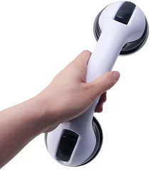 Suction Grab Bars for Shower, Safety Handle Support for Bathroom (1, Gray, 12in)