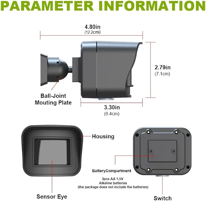 Smart Outdoor Home Security - Weather Resistant WiFi Motion Sensor&Detector - Remote APP Notifications - Compatible with Alexa