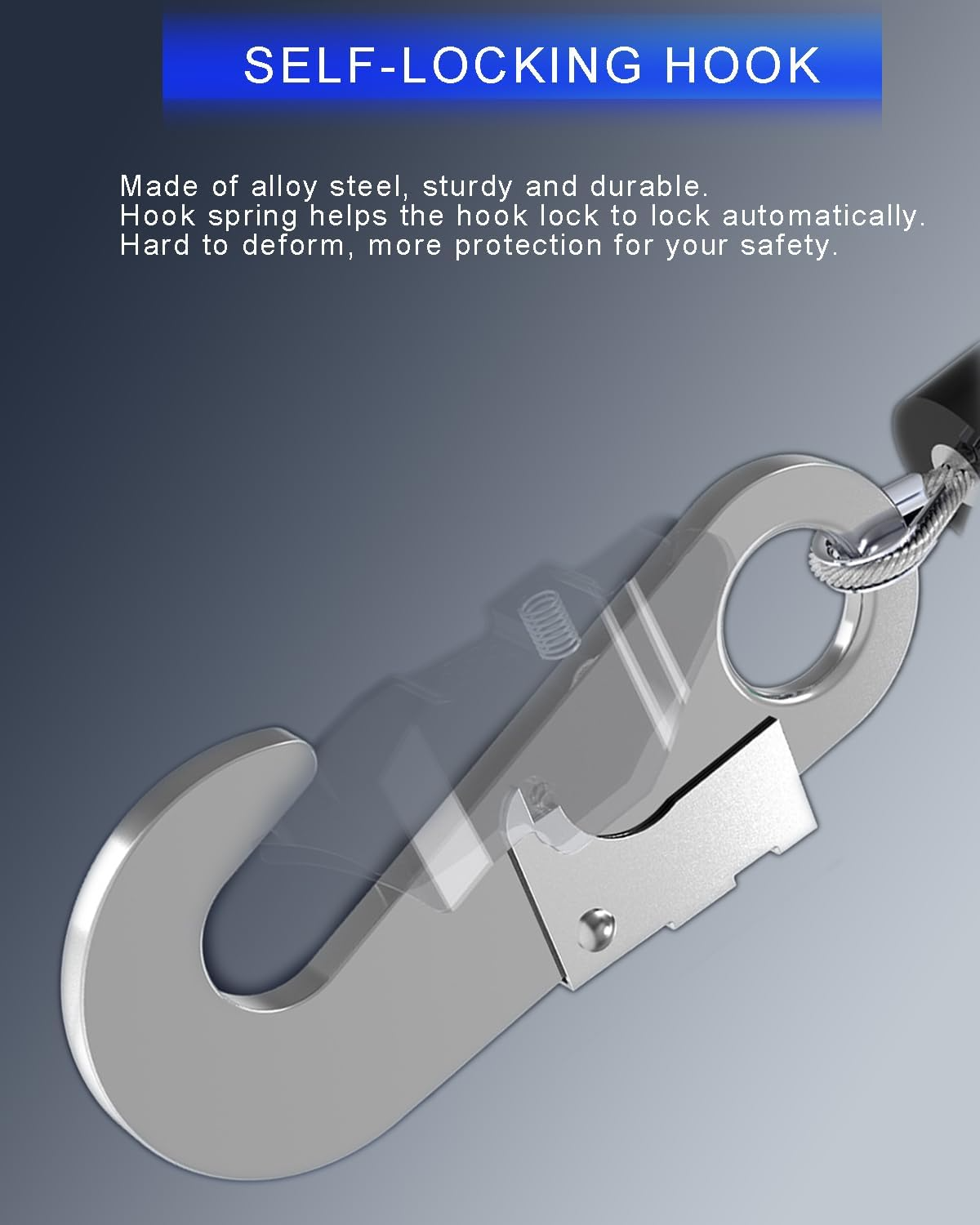 50FT Self Retracting Lifeline, RTOVZON Retractable Safety Lanyard, Yoyo