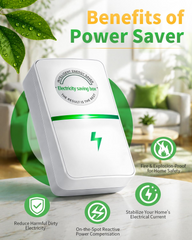 1PC Power Plug Pro Energy Saver 2026 Updated New Stop Watt Energy Saving Device Intelligent Electricity Electric Saving Box Smart Plug in Power Box Power Factor Saver Household Power Plug-in