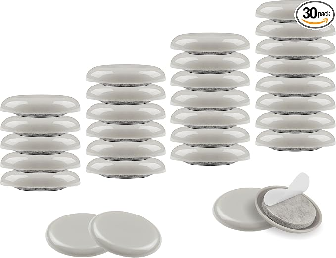 Furniture Sliders 1 inch, 24pcs Self Adhesive Appliance Sliders for Kitchen Appliances,Best Countertop & Floor Protector for Furniture