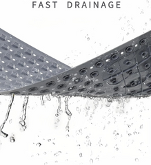 Bath Mat for Tub Non Slip: Bath Tub Shower Mat with Soft Shower Foot Scrubber Mat for Massage│Big Drain Holes Shower Mats for Inside Shower│Machine Washable