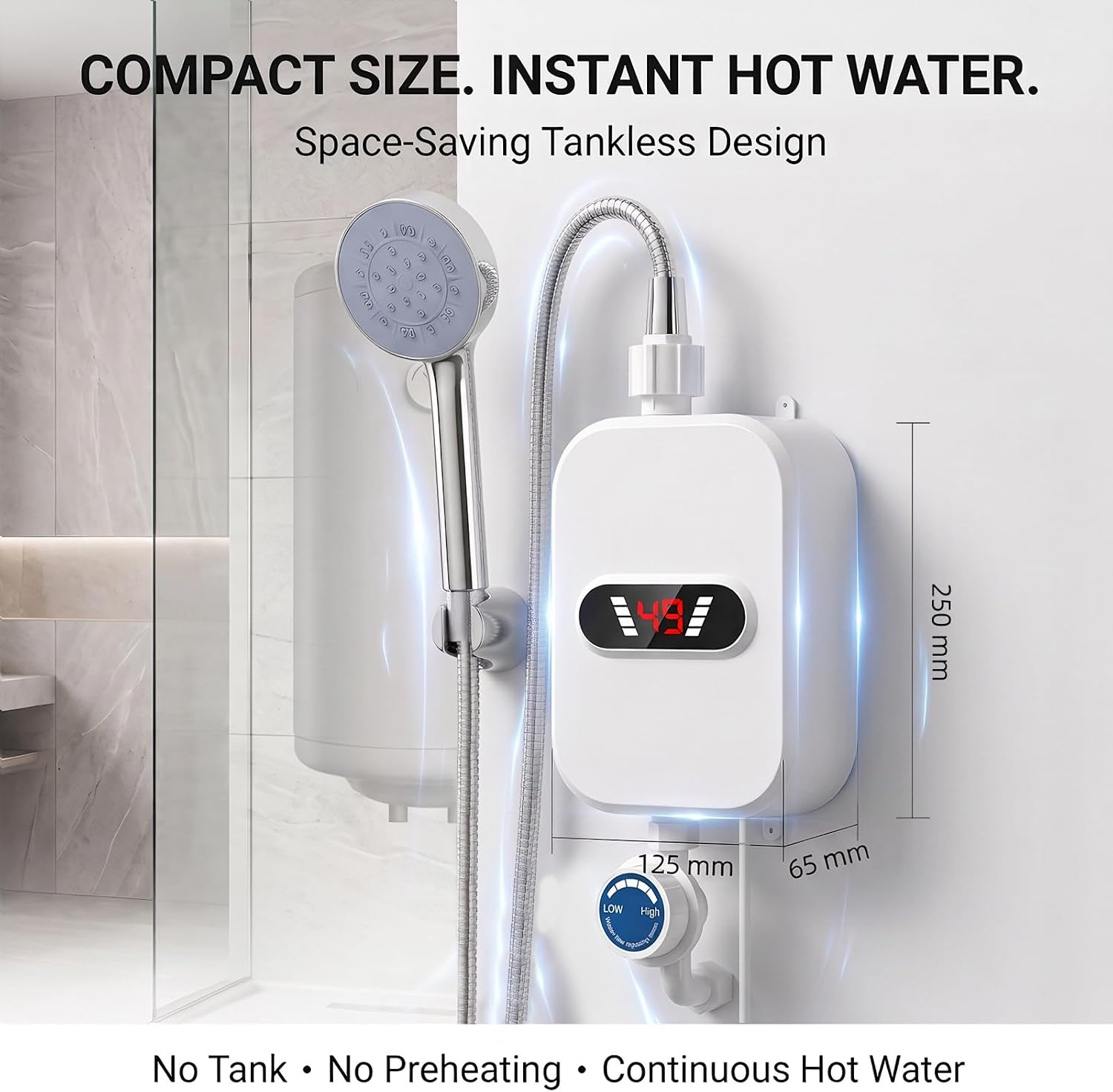 Instant Water Heater, Electric Tankless Water Heater