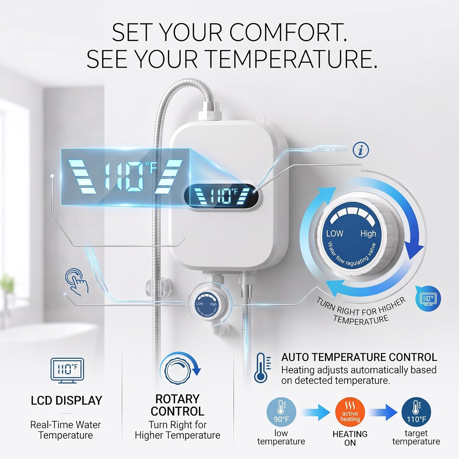 Instant Water Heater, Electric Tankless Water Heater