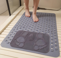 Bath Mat for Tub Non Slip: Bath Tub Shower Mat with Soft Shower Foot Scrubber Mat for Massage│Big Drain Holes Shower Mats for Inside Shower│Machine Washable