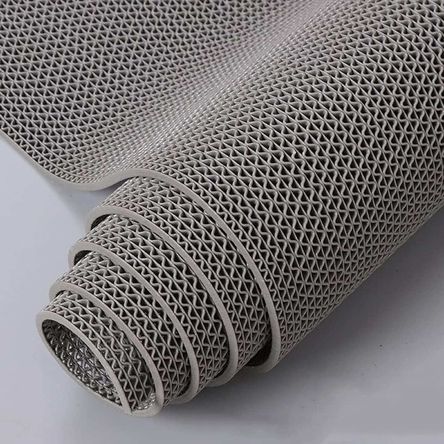 Drainage Non Slip Floor Mats for Pool Restroom Garage Restaurant Back Kitchen Basement Backyard Shower SPA, Heavy Duty PVC Water Drain Mat Indoor Outdoor Wet Area Commercial Anti Slip Rug,Gray,0.9×1M