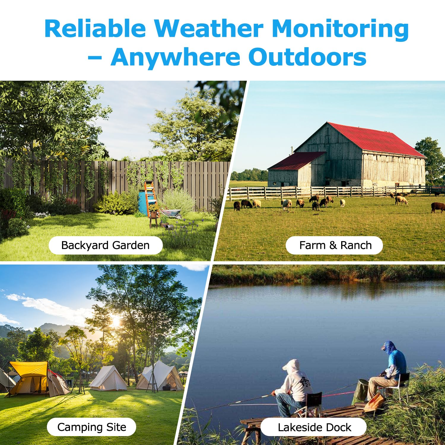 Wireless Weather Station with Outdoor Sensor, 10-in-1 Weather Monitor