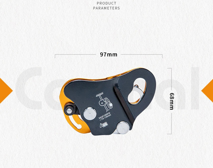 Rock Climb Asending & Descending Safety Equipment Ascender Removable Rope Gripper Automatic Lock Anti Fall Protctive Gear