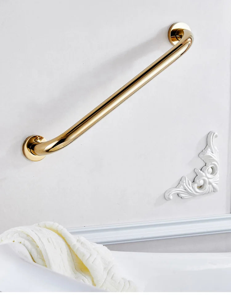 Bathroom Tub Shower Safety Bar 30cm/40cm/50cm  gold brass Grab Bar Grip Hand grip Bathroom Handrail Grab Bar