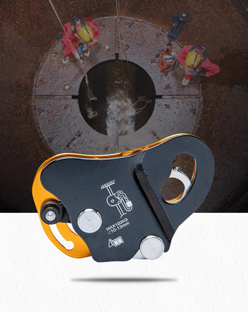 Rock Climb Asending & Descending Safety Equipment Ascender Removable Rope Gripper Automatic Lock Anti Fall Protctive Gear