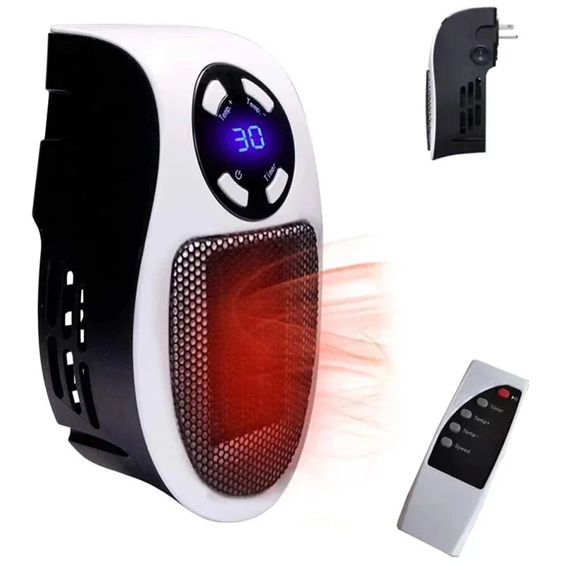 Remote Control Wall Mounted 350W Portable Electric Heater Convenient Room Heater Winter Heating Home Appliance