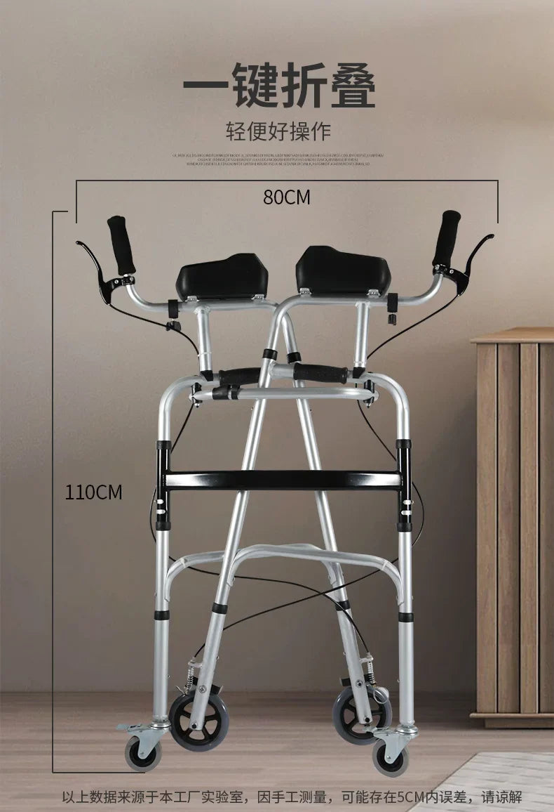 Walking Aid for the Disabled Four-Legged Elderly Walking Aids Auxiliary Walking Inconvenient Trolley Multifunctional