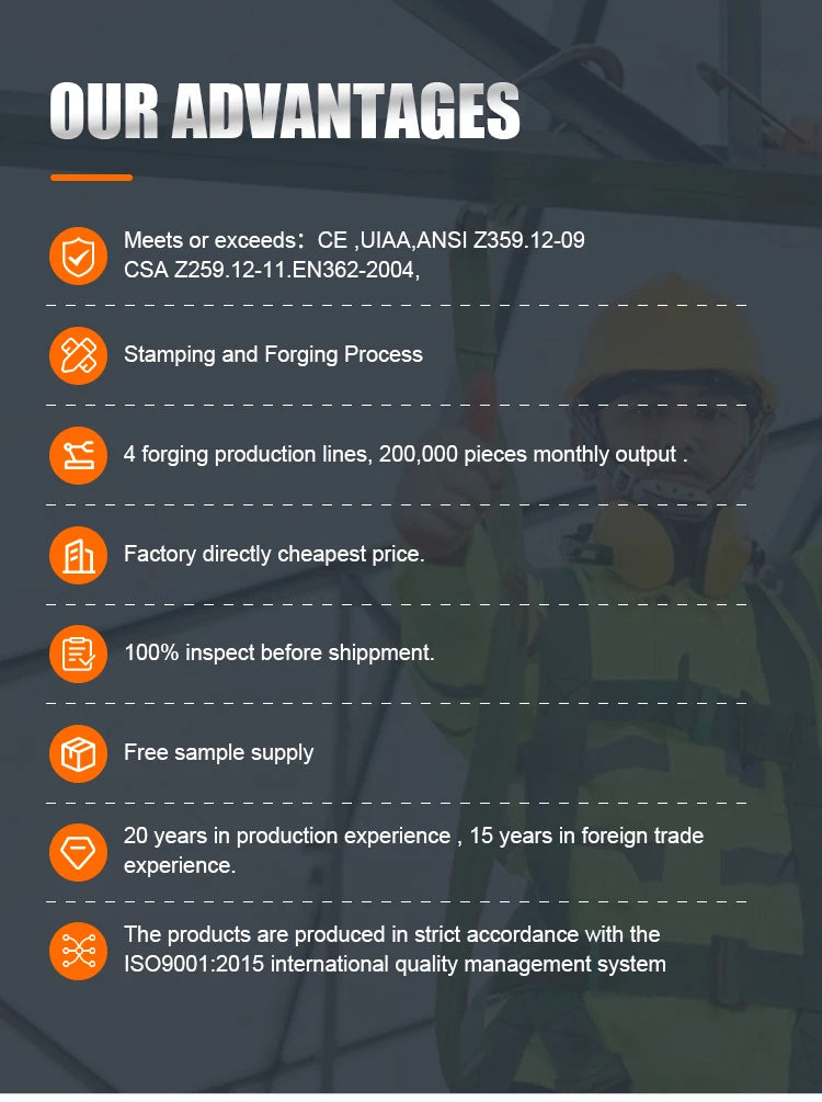 Self Retracting 10m 15m 20m Lifeline Wire Rope Fall Protection Horizontal Safety Catcher Fall Arrester