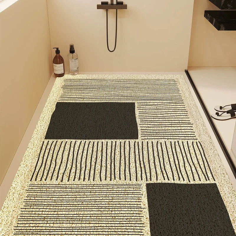 Bathroom bathroom anti-slip mat, wire ring floor mat, shower room toilet floor mat hollow and anti-fall