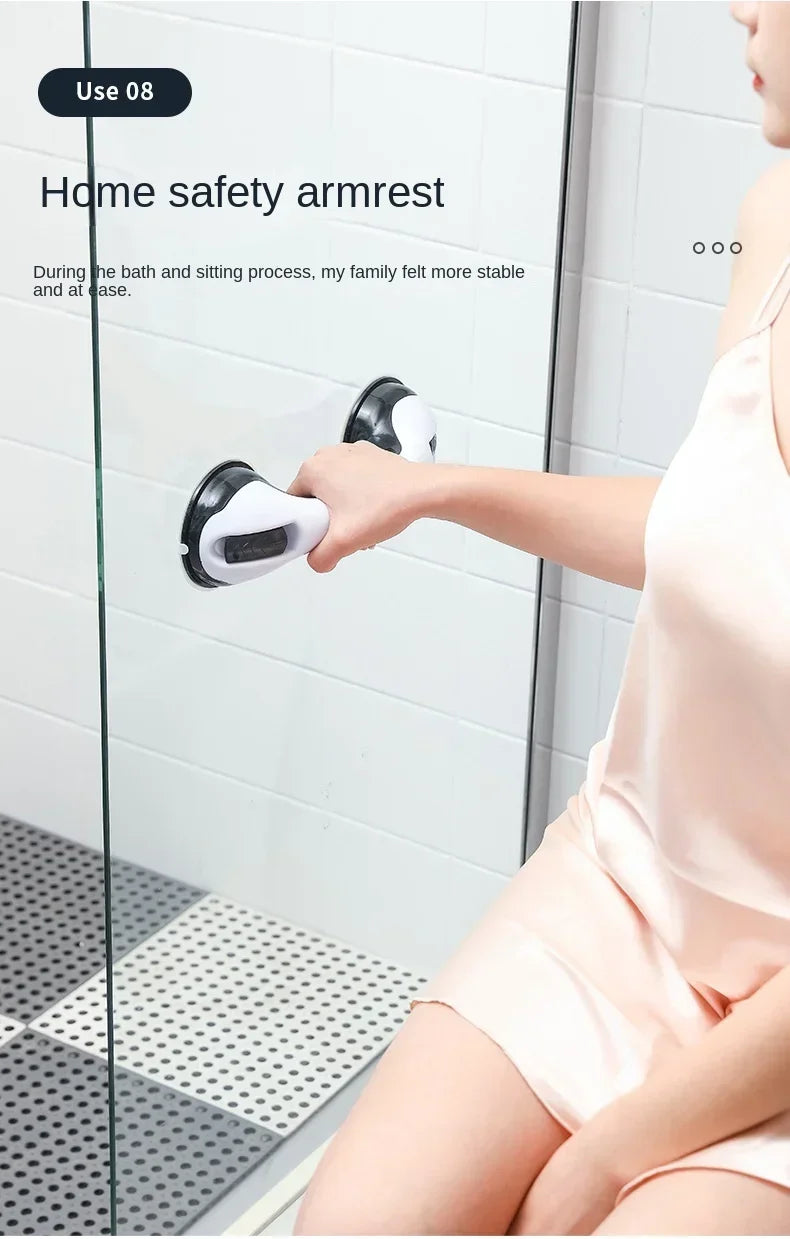 Bathroom Anti Slip Elderly Safety Helping Handle Shower Handle Support Toilet Safe Grab Bar Vacuum Sucker Suction Cup Handrail