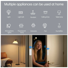 Smart socket&door and window sensor set,Auto On/Off Lighting Linkage,App Remote Control Smart Home Automation Set