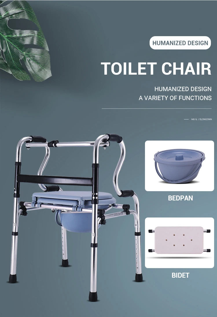Folding Mobility Frame Medical Walker Foldable Walking Aids Aluminium Alloy Portable Walker Aids for Elderly