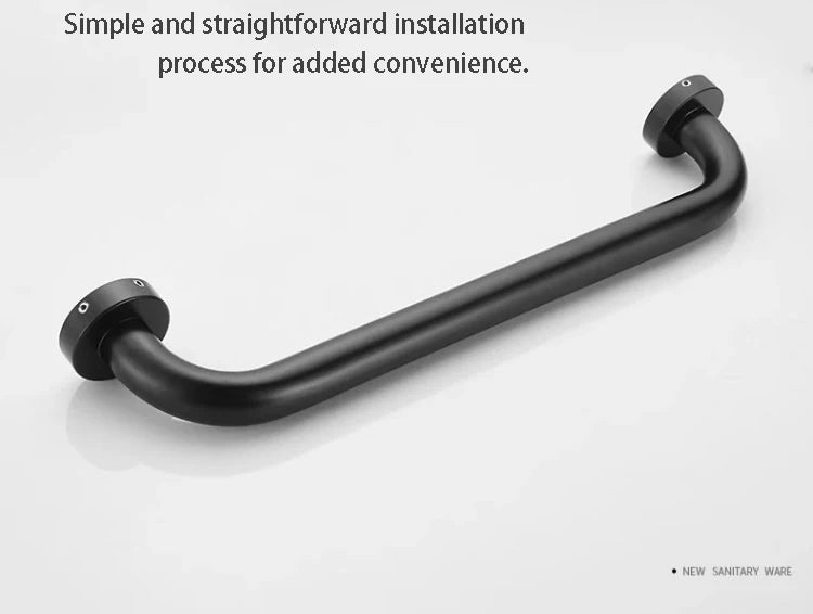 Wall Mounted Bathroom Handrails Shower Bar Black Bathroom Safety Bar for Elderly Grab Bars Handicap Railing for Bathroom Catcher