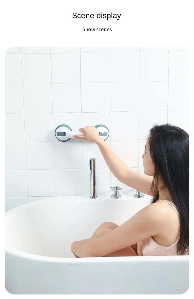 Bathroom Anti Slip Elderly Safety Helping Handle Shower Handle Support Toilet Safe Grab Bar Vacuum Sucker Suction Cup Handrail