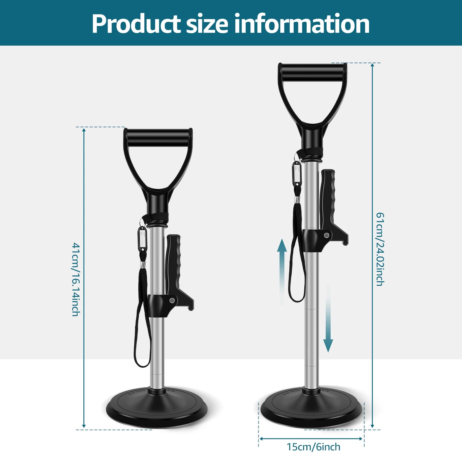 Adjustable Standing Aid Supports Elderly Standing Lift Device Nonslip Mobility Assist Tool For Elderly For Mobile Daily Living