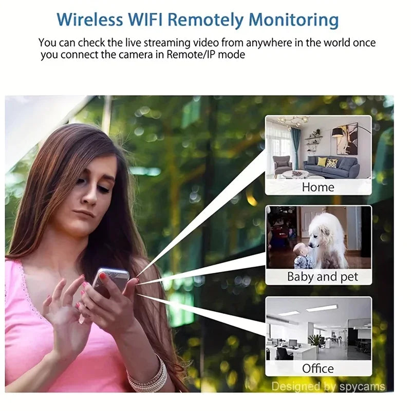 Smart Home Bulb Camera, Wireless 360° Rotation with Two-Way Audio, Perfect for Indoor Security and Baby Monitor