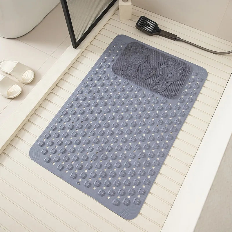 Shower Bath Mat Massage Bathroom Floor Mat Anti-Fall Safety Foot Pad Quick Draining Bath Mat for Home Bathroom Shower Room