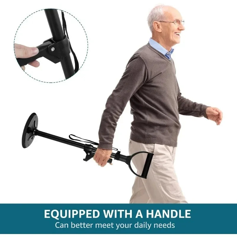 Stand Assist Adjustable Height Dual Handle Aid Non-Slip Mobility Support Stick for Elderly Seniors Standing Care Walking Helper