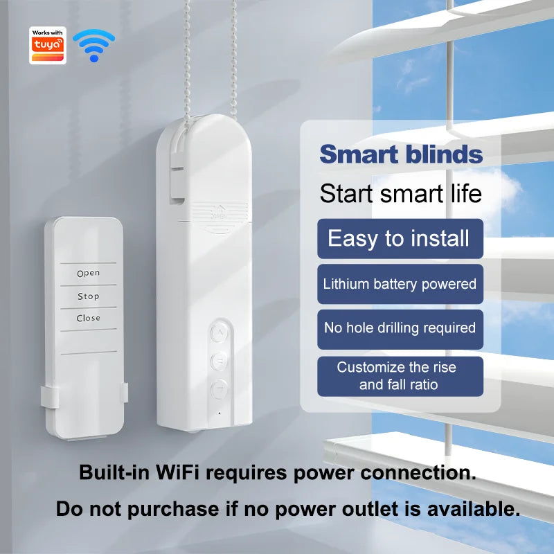 Smart Home curtains with wifi remote Control Electric Automatic Curtain Motor Curtain Opener， Sockets need to be reserved