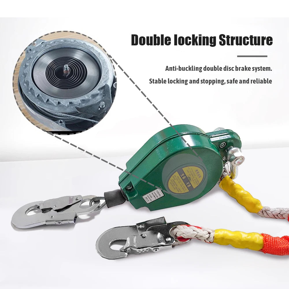 Fall Arrestor Fall Arrest Device - 3m/10m Heavy Duty Anti-Fall Safety Lanyard for Construction, Roofing & High-Altitude Work