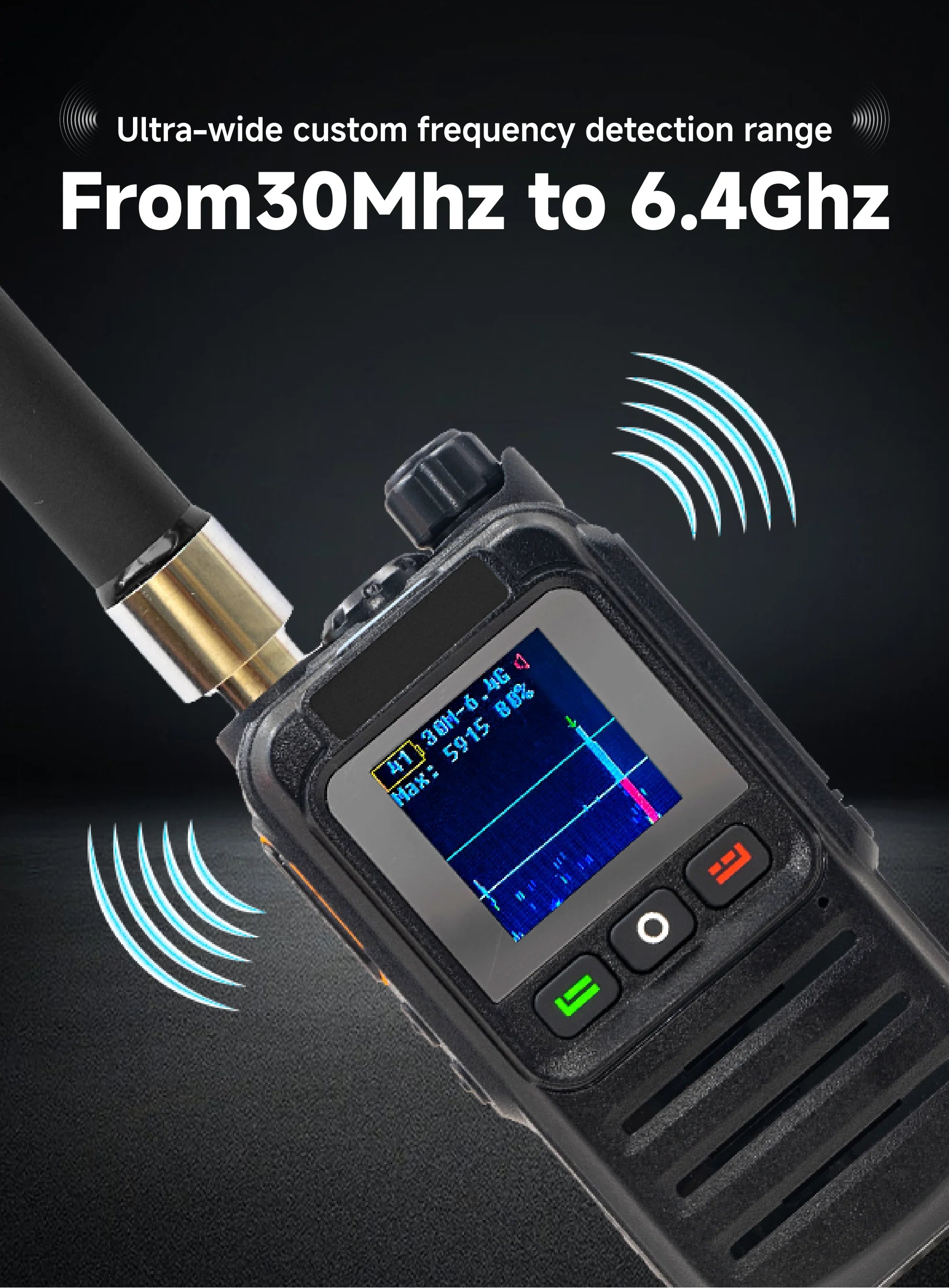 Handheld Drone Detection Early Warning Defence System UAV FPV RF Autel Mavic 3 Counter Anti-Drone Signal Detector Device