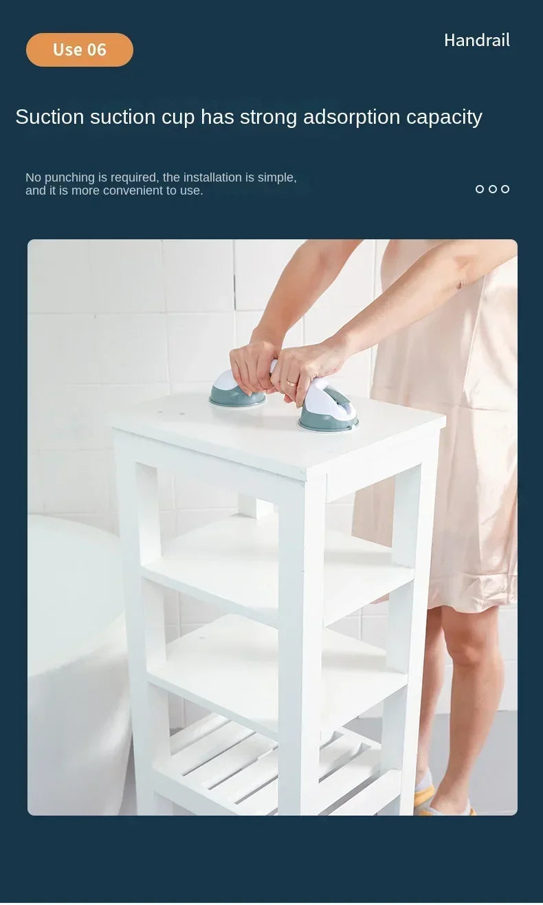 Bathroom Anti Slip Elderly Safety Helping Handle Shower Handle Support Toilet Safe Grab Bar Vacuum Sucker Suction Cup Handrail