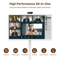 Smart Home Fitness Entertainment Movable Charging Screen Built-In Dual Speaker High-Definition Camera Smart Interactive Displays