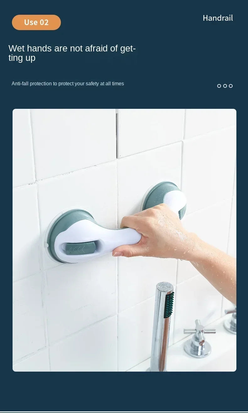 Bathroom Anti Slip Elderly Safety Helping Handle Shower Handle Support Toilet Safe Grab Bar Vacuum Sucker Suction Cup Handrail