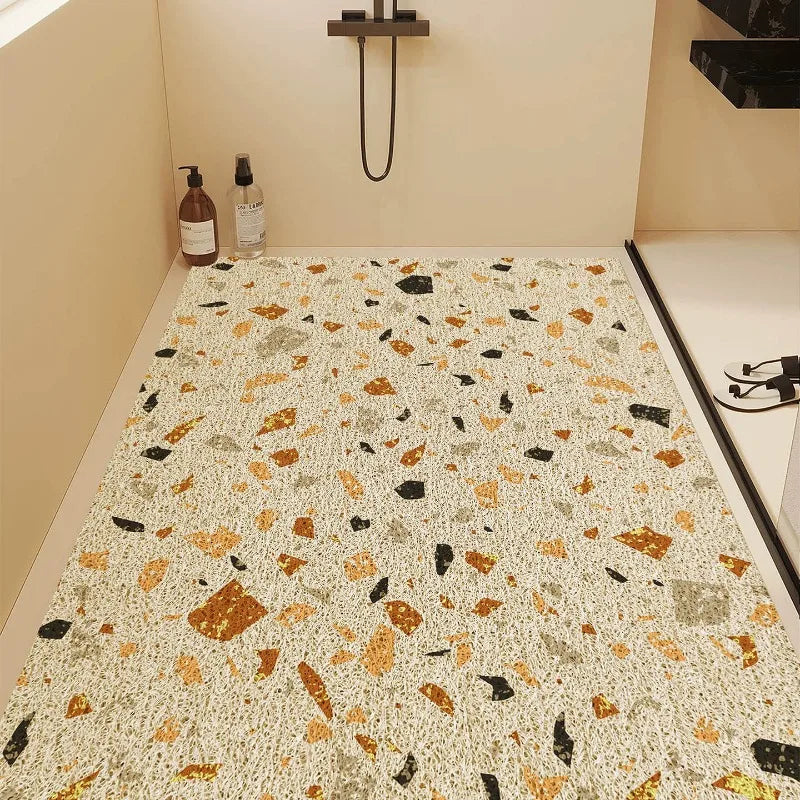 Bathroom bathroom anti-slip mat, wire ring floor mat, shower room toilet floor mat hollow and anti-fall