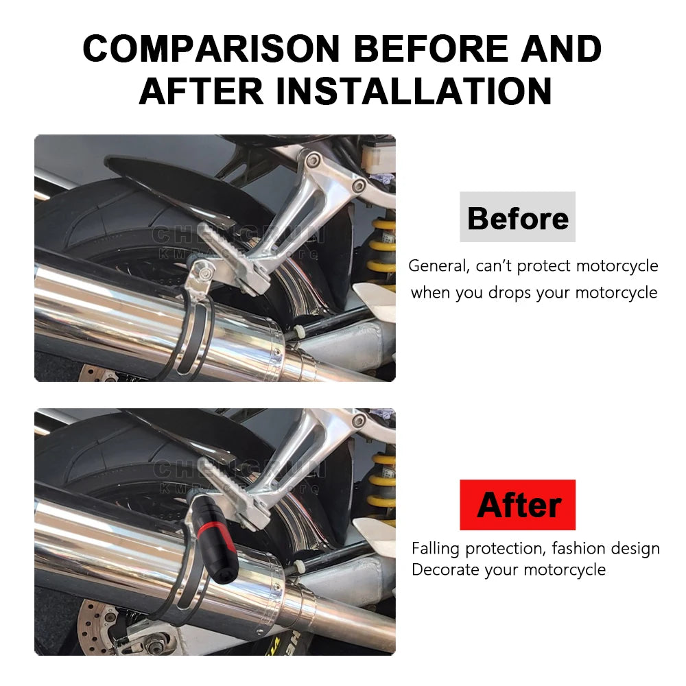 Exhaust Slider Aluminum Falling Protection for Honda VTR 1000 Firestorm SP1 SP2 VTR 250 Accessories Motorcycle Crash Protectors