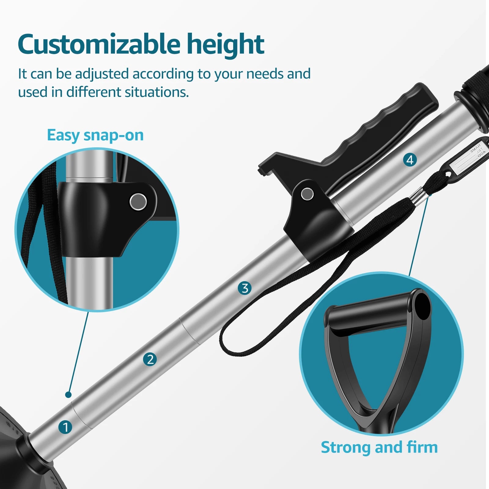 Adjustable Standing Aid Supports Elderly Standing Lift Device Nonslip Mobility Assist Tool For Elderly For Mobile Daily Living