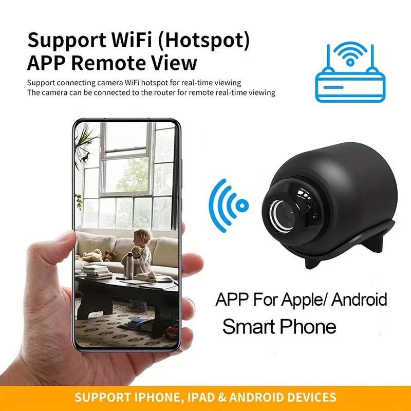 Smart Home Bulb Camera, Wireless 360° Rotation with Two-Way Audio, Perfect for Indoor Security and Baby Monitor