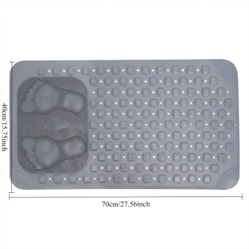 Shower Bath Mat Massage Bathroom Floor Mat Anti-Fall Safety Foot Pad Quick Draining Bath Mat for Home Bathroom Shower Room